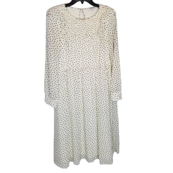 Madewell Womens S Ivory Inkbrush Polka Dots Smocke - Picture 2 of 11